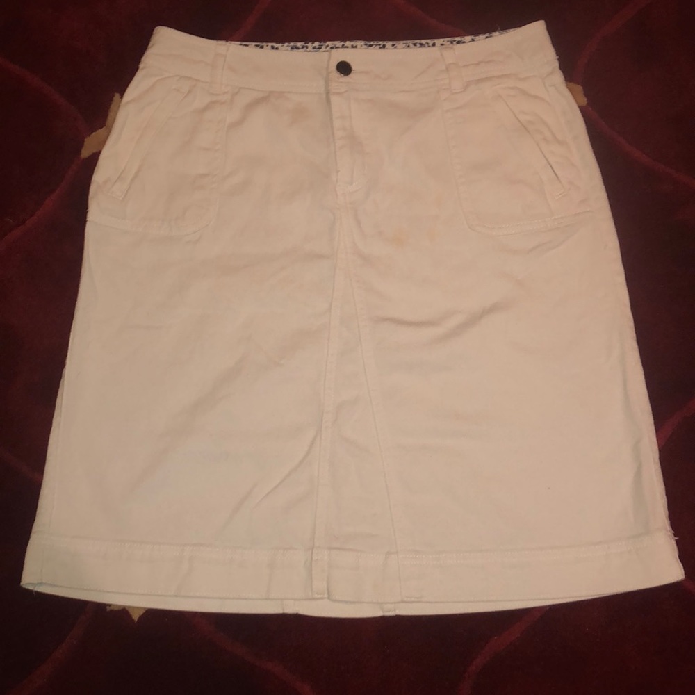 White Denim Jean Pencil Skirt - Picture 1 of 2